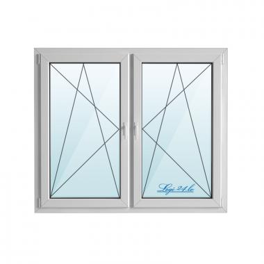 PVC window 1270x1550 mm 2 handles