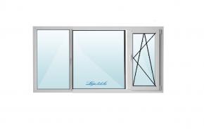 PVC window 1630x790 mm