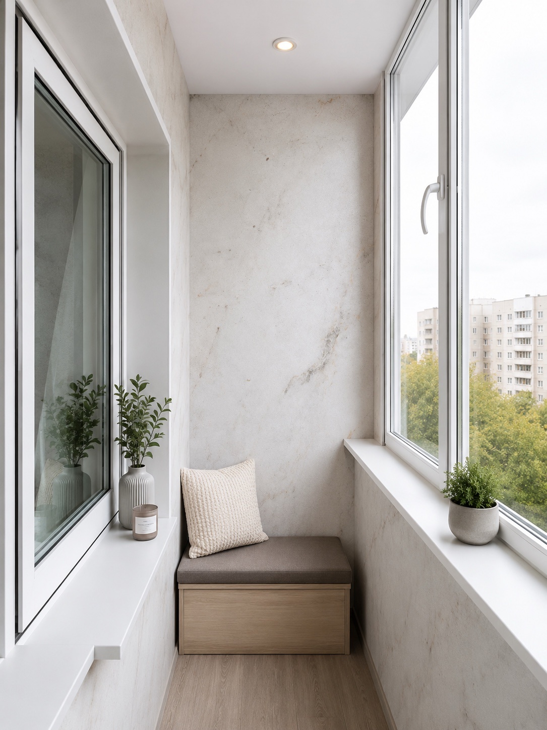 No. 7 Light stone PVC panel for balcony wall finishing