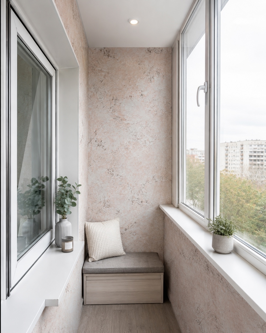 No. 8 Decorative plaster effect PVC panel for loggia walls