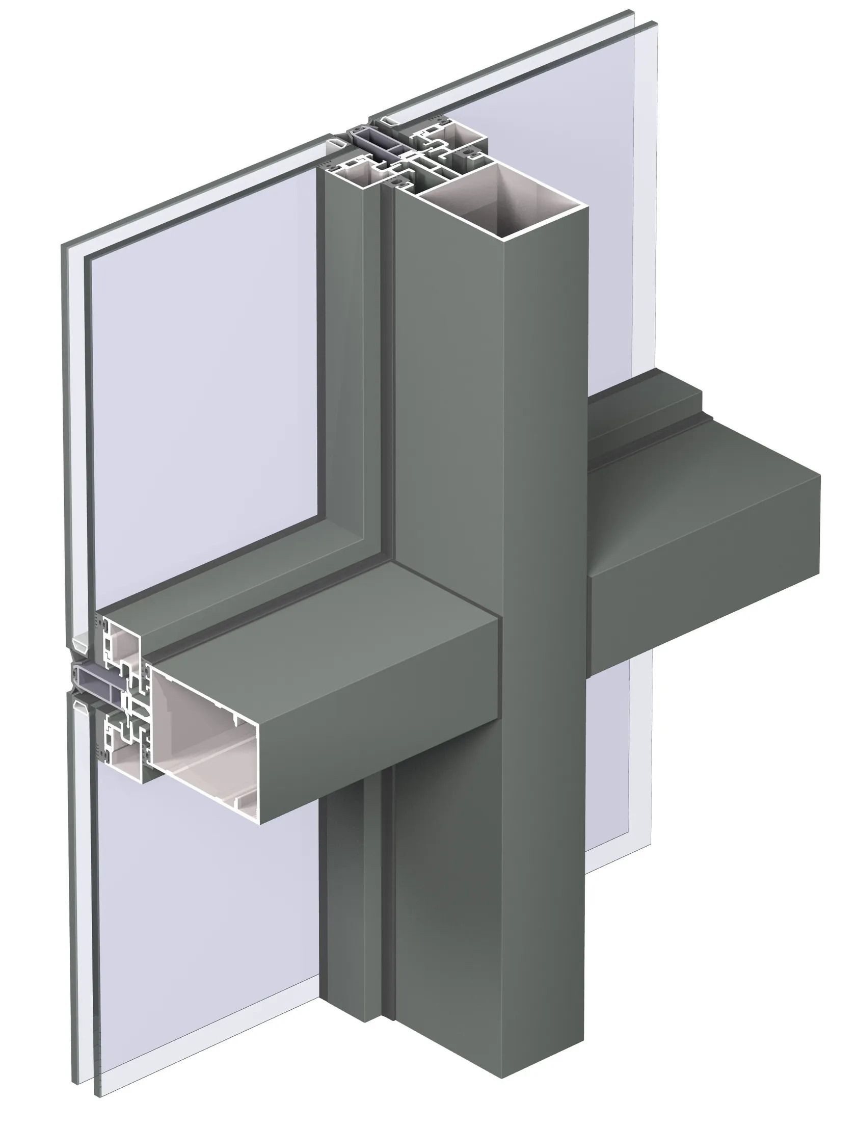 ConceptWall 60 Reynaers — Strukturverglasung, Detailansicht