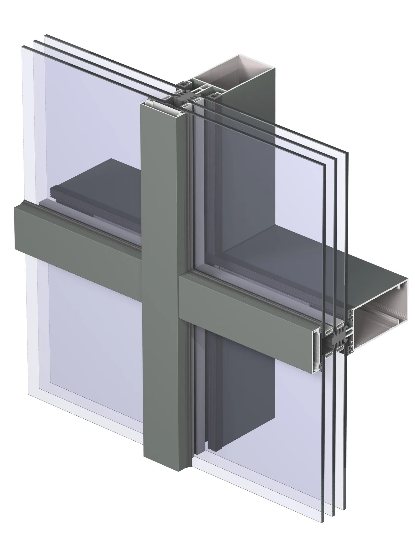 ConceptWall 60 Reynaers — Fassadensystem, Gesamtansicht des Profils