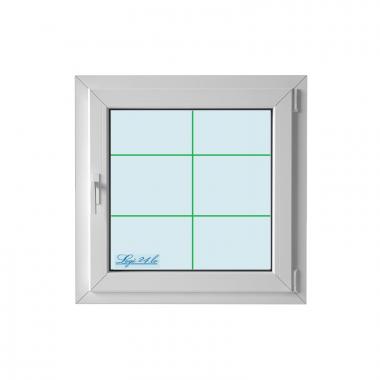PVC window 860x1270 mm handle on left side KBE