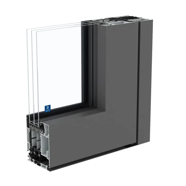 MasterLine 10 Reynaers Türen — Querschnitt des Aluminiumprofils