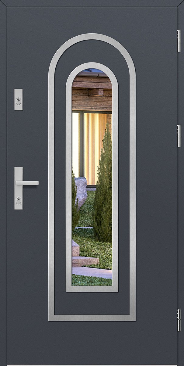 ROTTERDAM 1 · LABEL INOX · Антрацит шелковистый · Венецианское зеркало